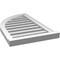 Ekena Millwork Quarter Round Top Left Surface Mount PVC Gable Vent w/ 2"W x 2"P Brickmould Sill Frame, 18"W x 30"H GVPQL18X3003SF - alternate 2